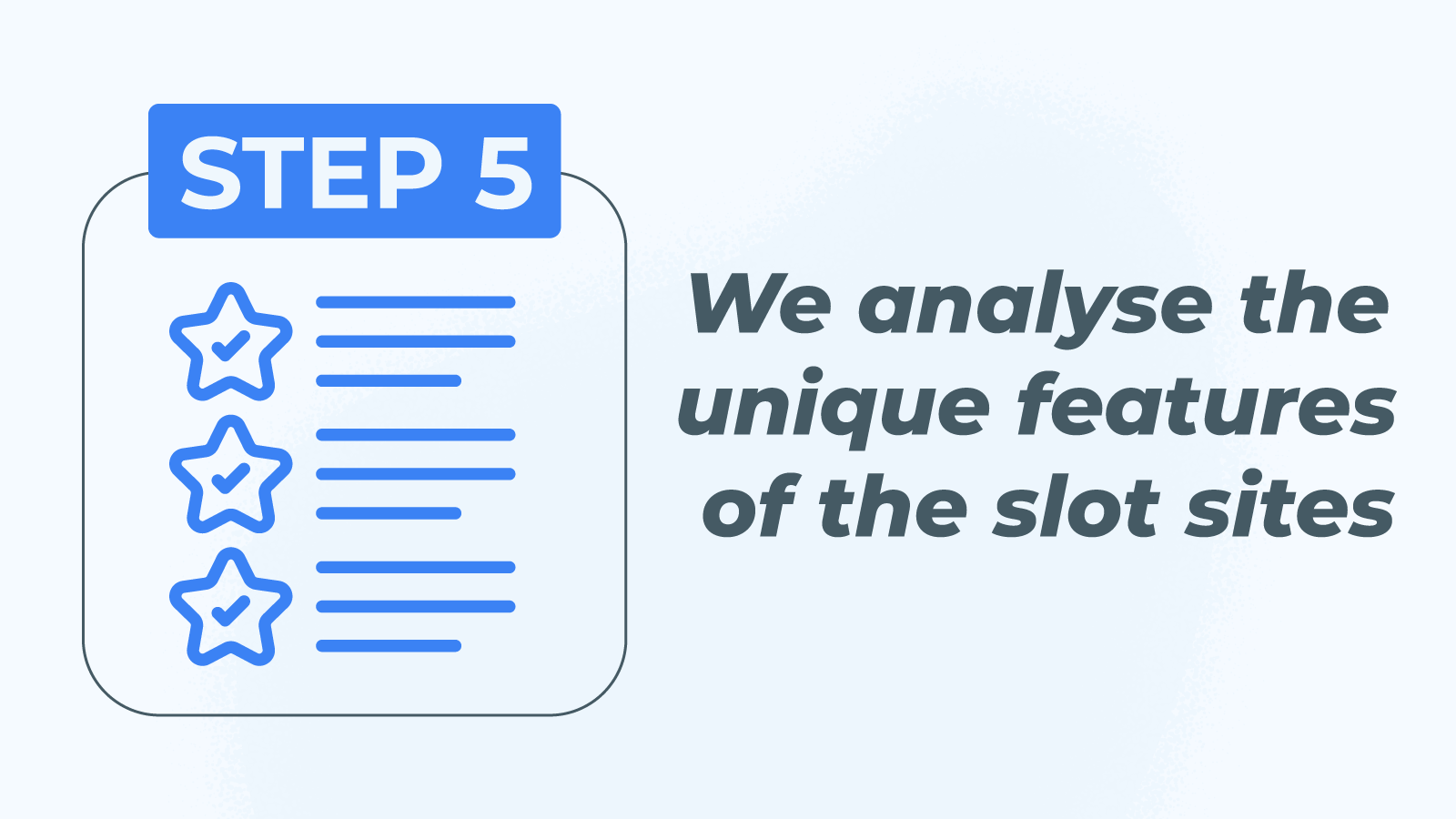 We analyse the unique features of the slot sites