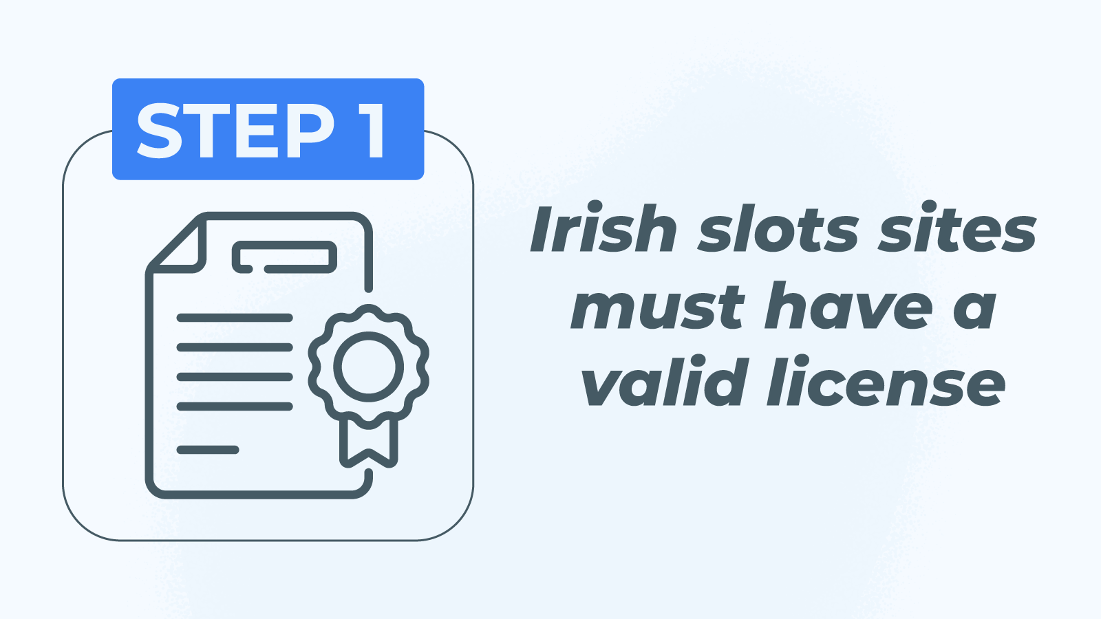Irish slots sites must have a valid license