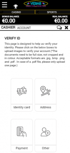 Vegas Mobile Casino mobile layout screenshot showing homepage design and categories – tested