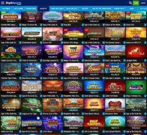 BoyleSports Casino desktop interface screenshot showing slots lobby with featured titles, categories and game providers displayed – tested