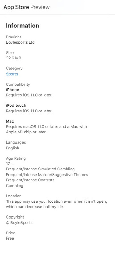 boyle-sports-casino-mobile-app-ios-specifications
