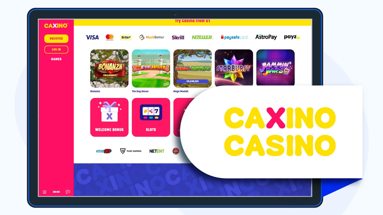 Caxino casino homepage