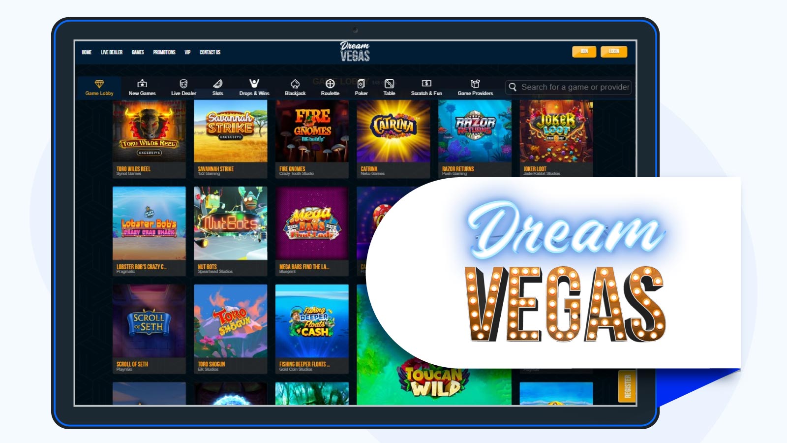 dream-vegas-casino-lobby