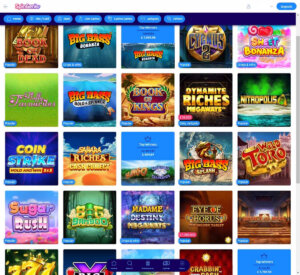 SpinGenie Casino desktop slots screenshot with top games displayed – tested