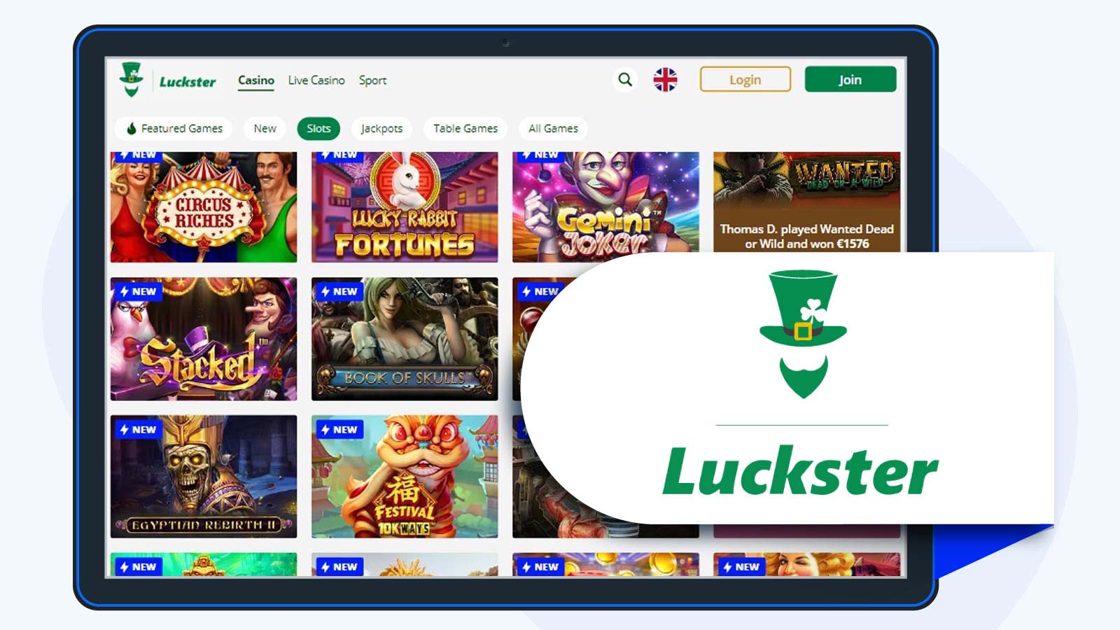 Luckster Casino - Best Mobile QuickSpin Casino