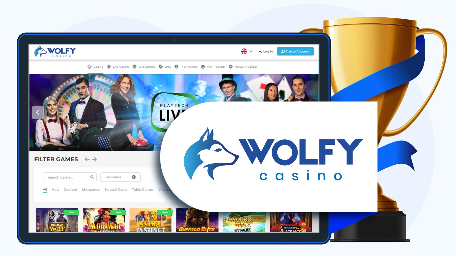 Wolfy Casino – Best Rated Playtech Casino by CasinoAlpha Experts