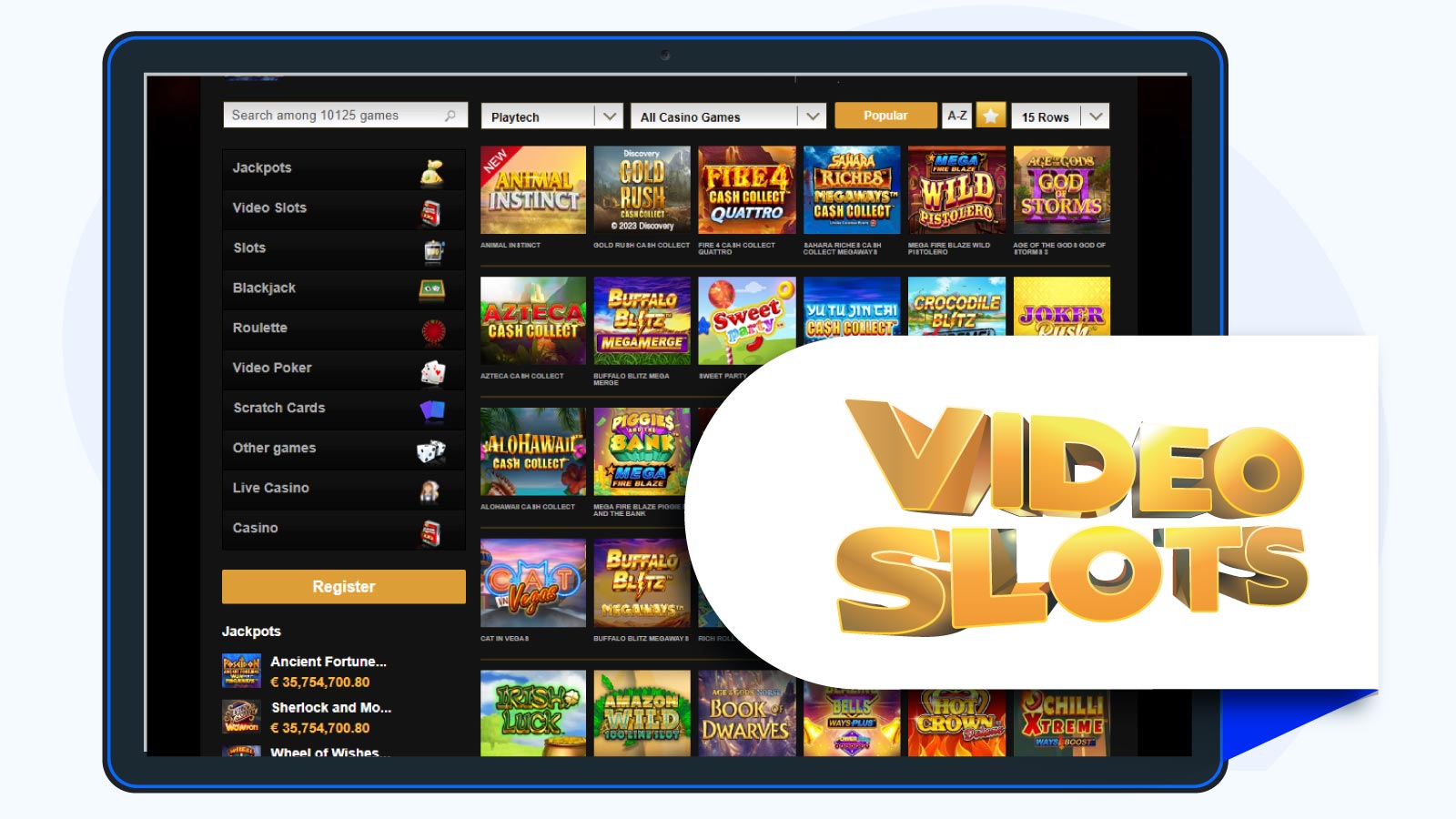 Videoslots – Top Playtech Casino for number of slots