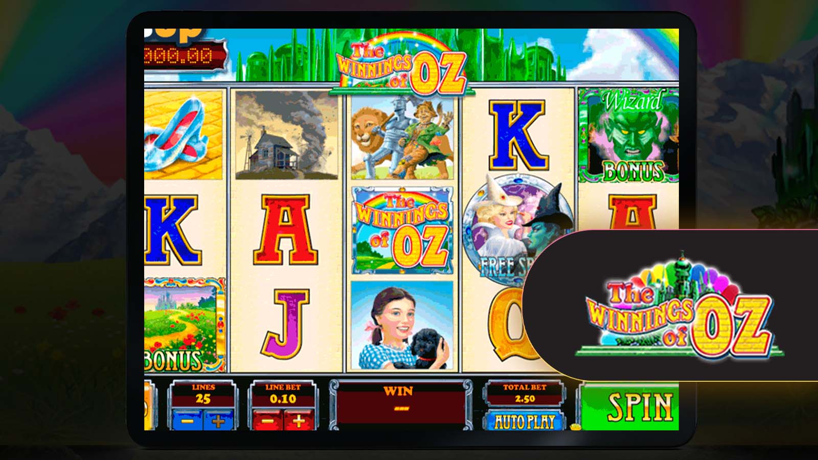 The Winnings of Oz in online casinos