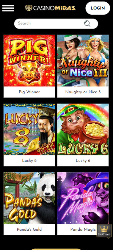 Casino Midas game types mobile review