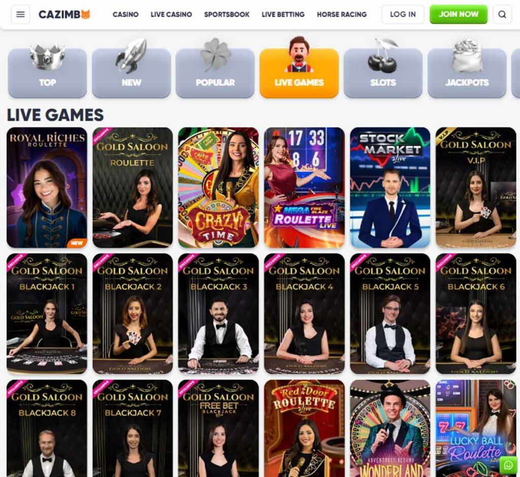 Cazimbo Casino live dealer games review