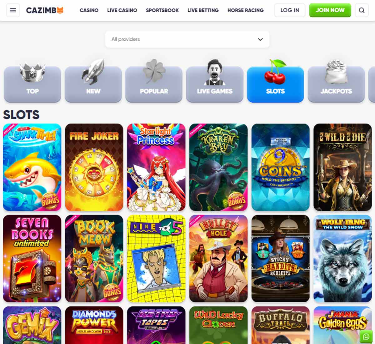 Cazimbo Casino slots review