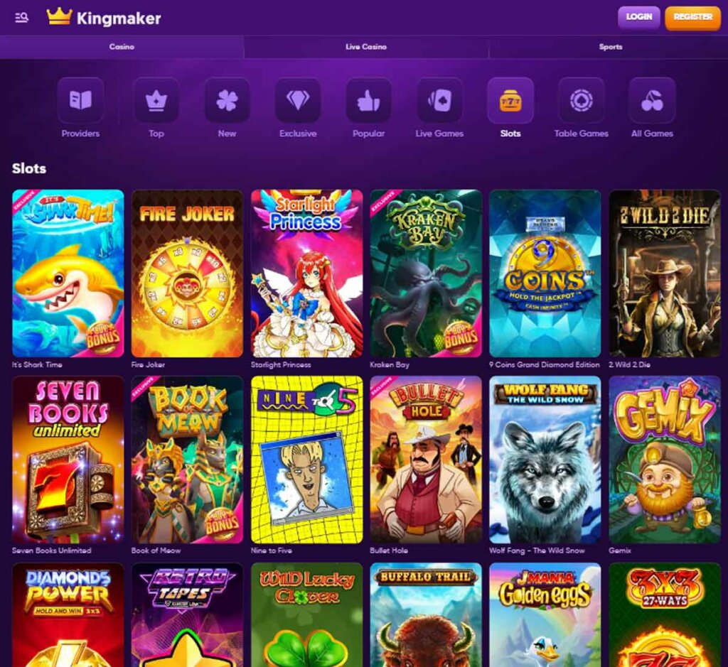 Kingmaker Casino slots review