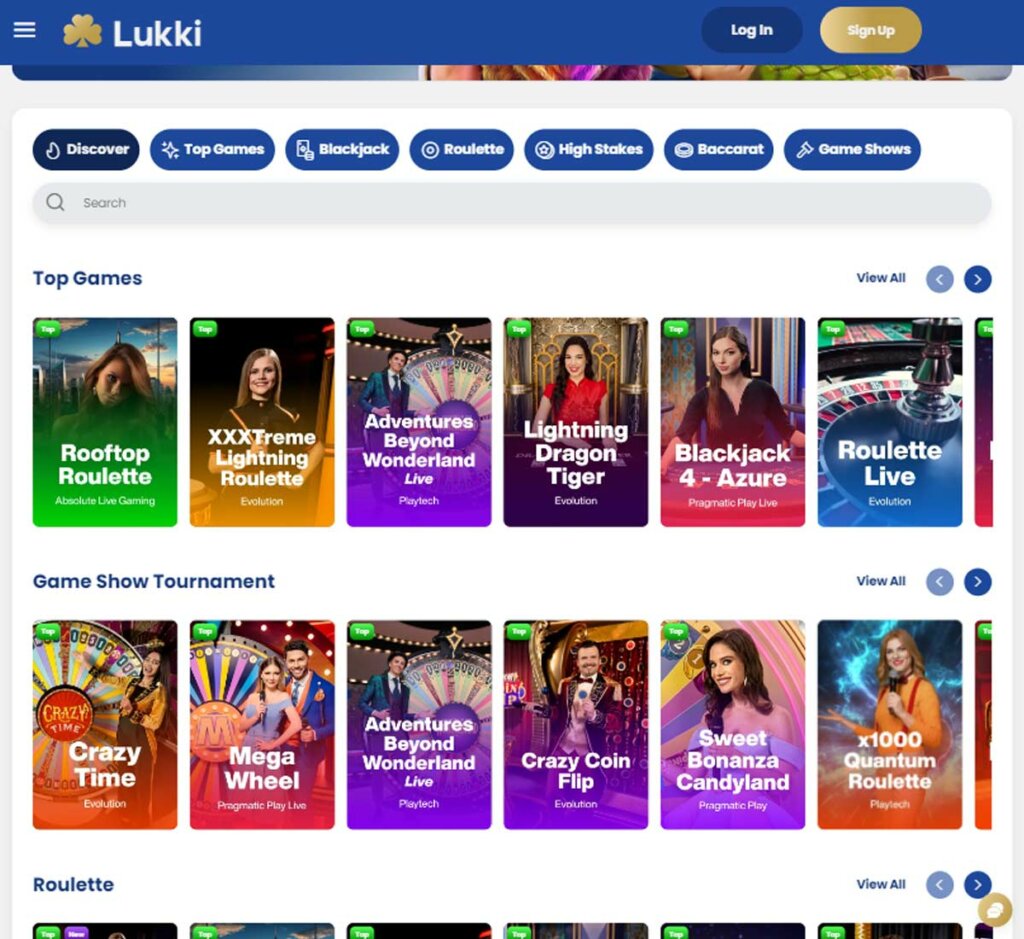Lukki Casino live dealer games review