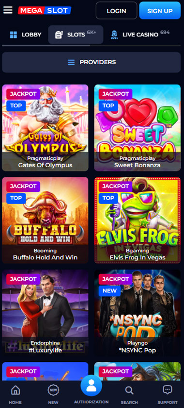 Megaslot Casino slots review mobile