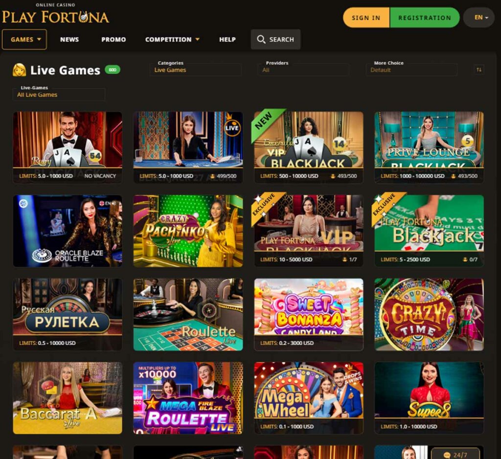 PlayFortuna Casino live dealer games review