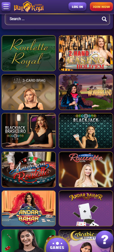 Play Regal Casino live dealer games mobile review