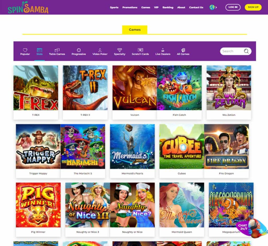 SpinSamba Casino slots review