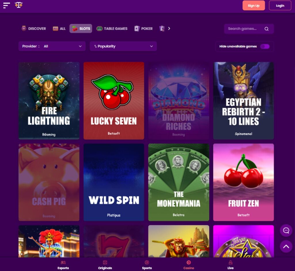 TrustDice Casino slots review