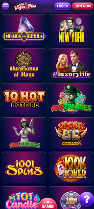 VegasPlus Casino Slot review mobil