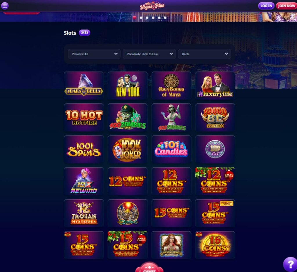 VegasPlus Casino slots review