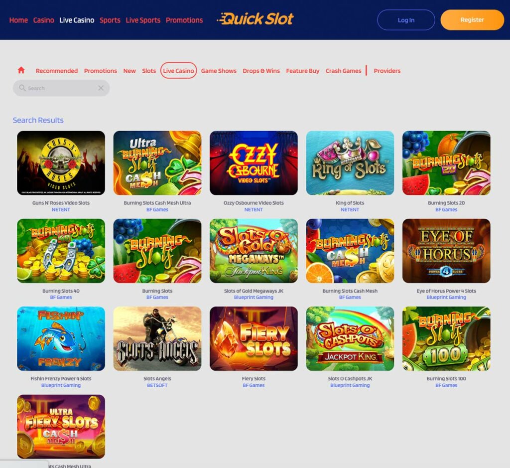 quickslot-casino-live-casino-games-collection-review