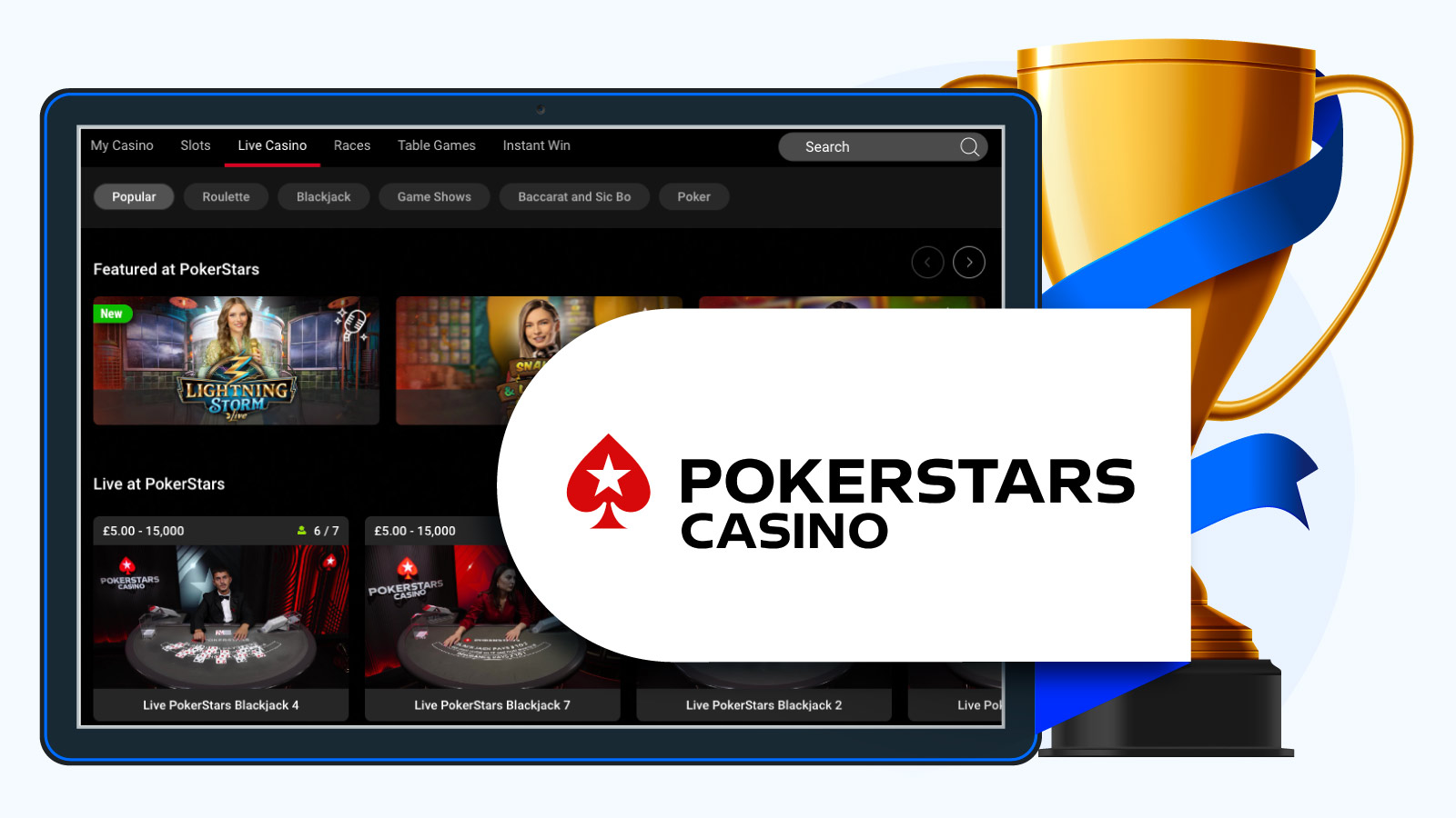 The Best Live Dealer Casino Ireland for 2025 - PokerStars Casino 4.3/5