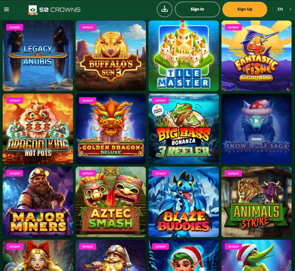50Crowns-casino-slots-variety-review