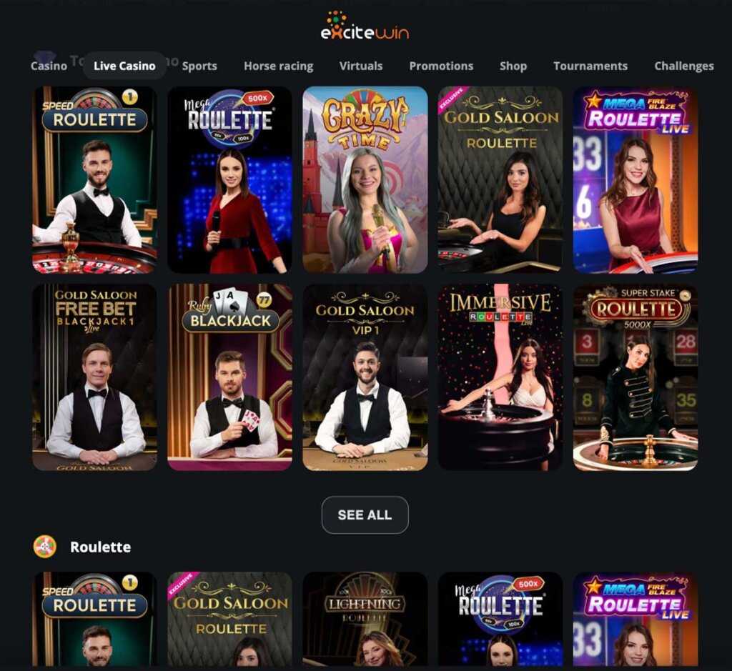 ExciteWin-casino-live-casino-games-collection-review