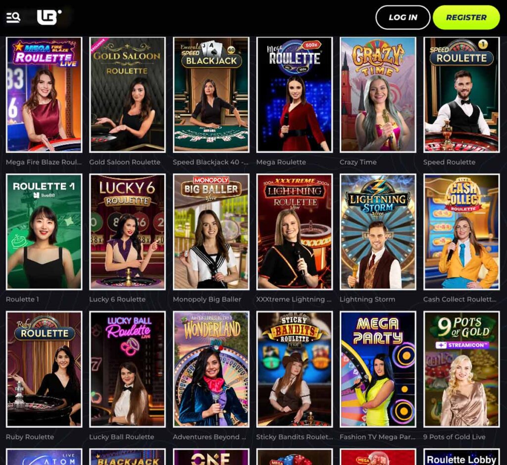 LunuBet-casino-live-casino-games-collection-review