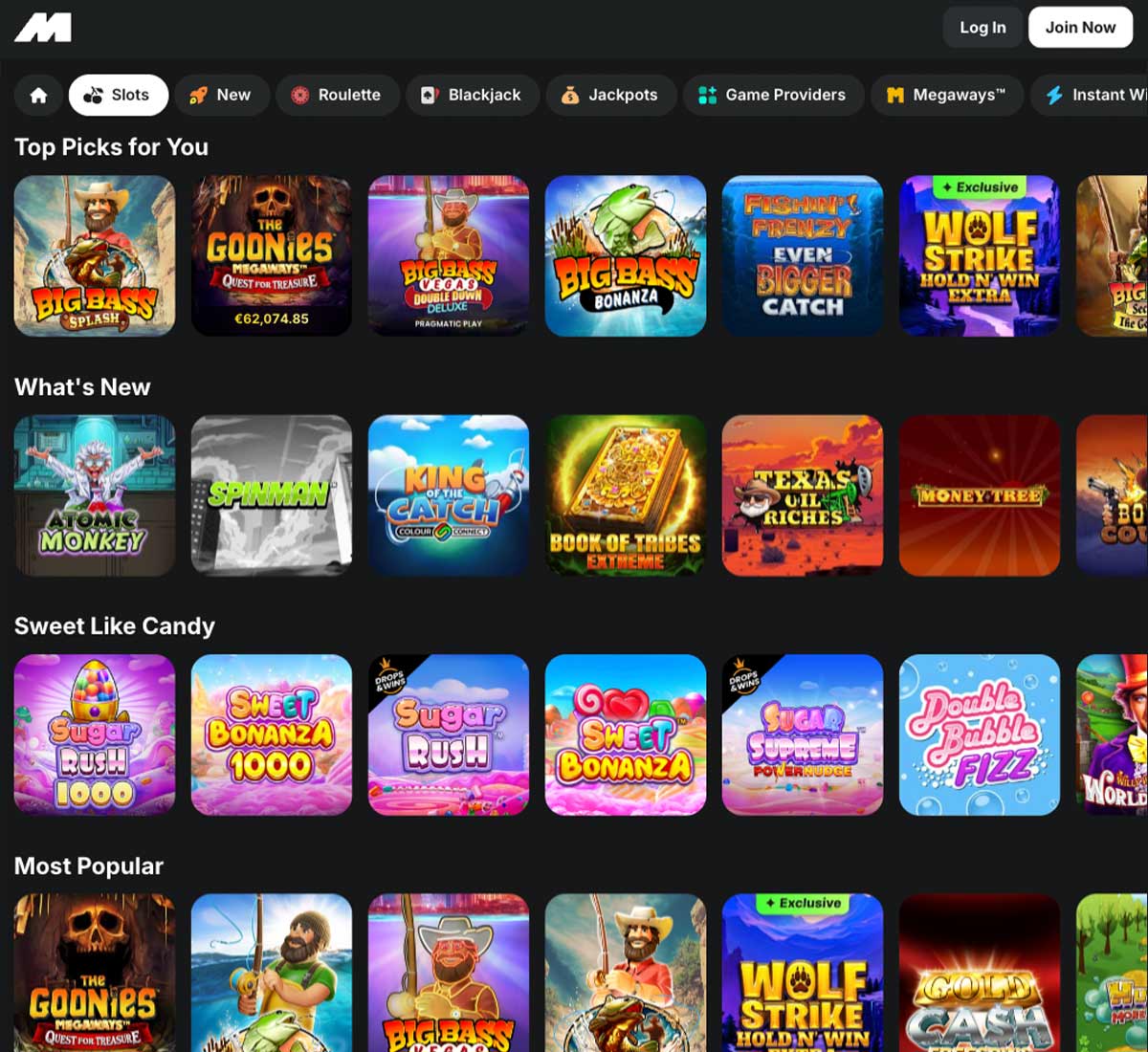 Midnite casino slots variety review