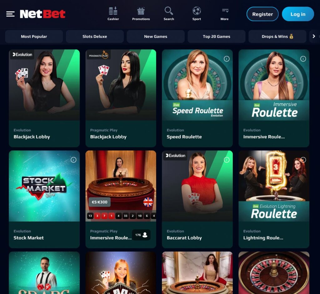 NetBet-casino-live-casino-games-collection-review