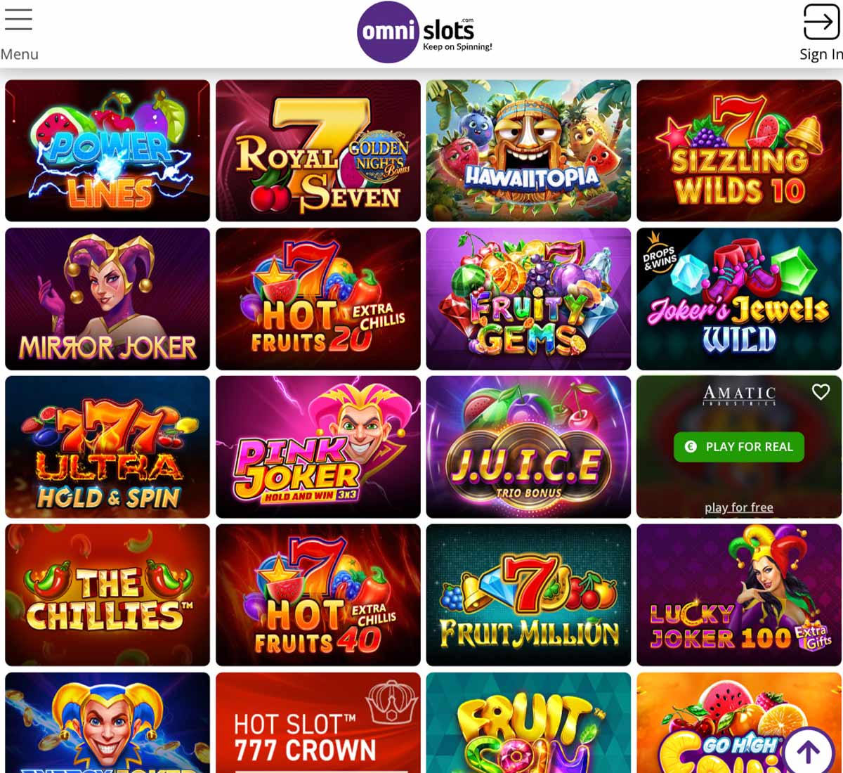Omni slots casino slots variety review