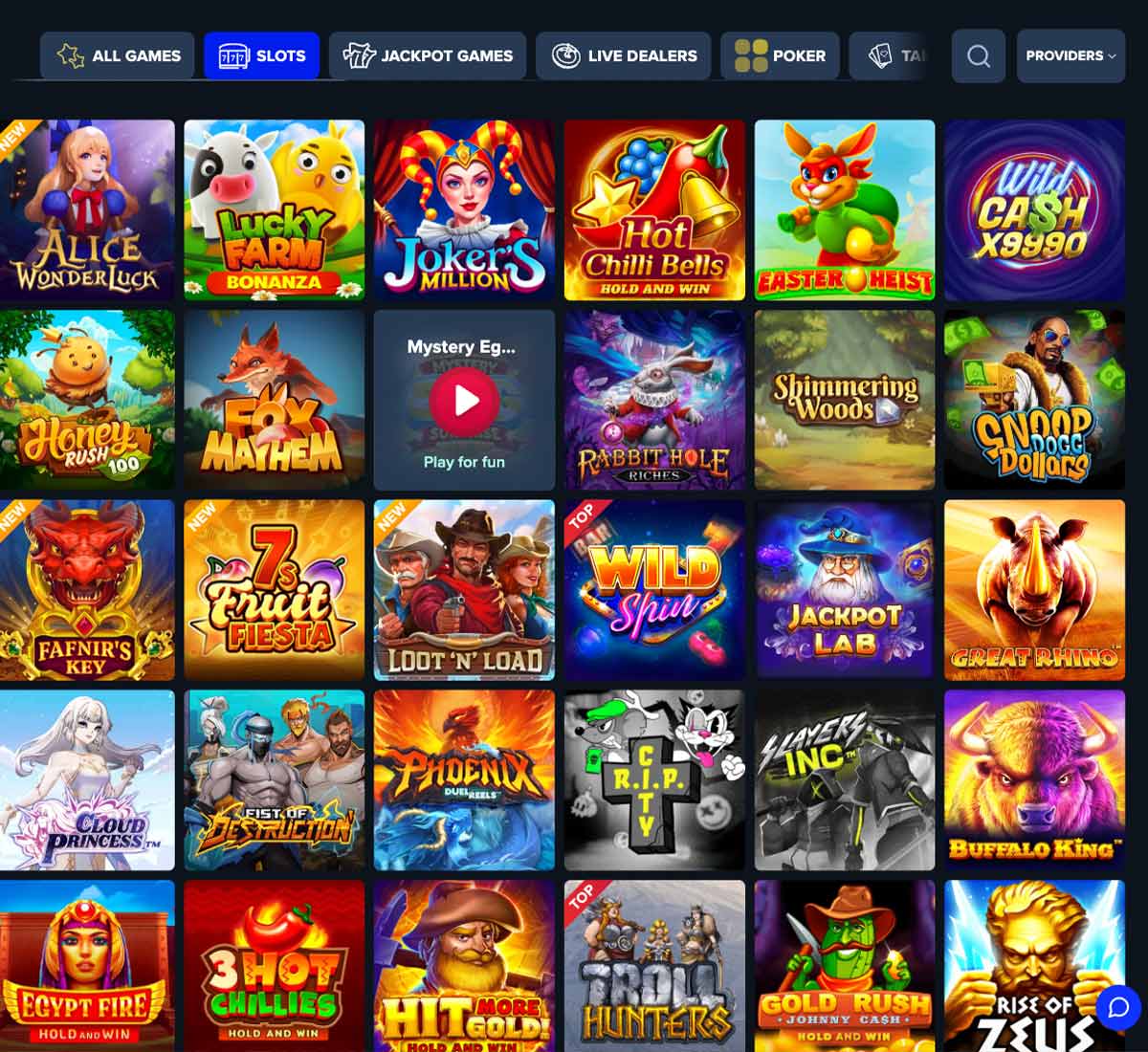Trips casino slots variety review