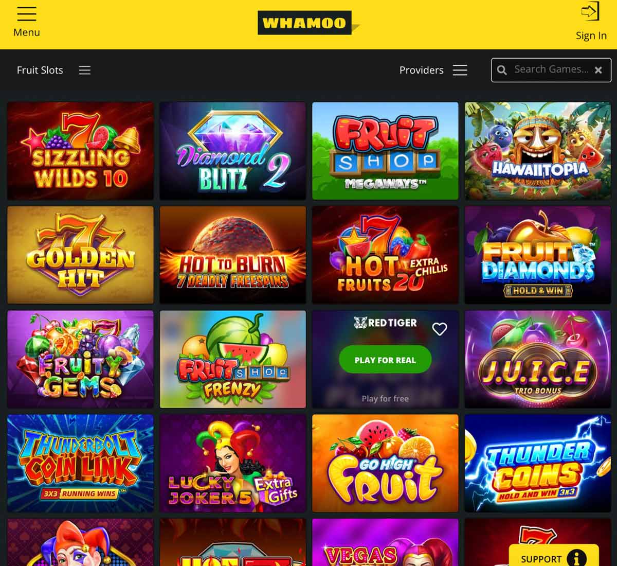 Whamoo casino slots variety review