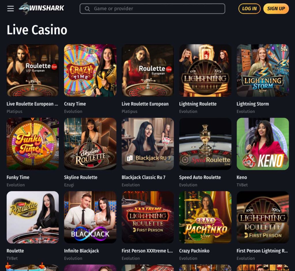WinShark-casino-live-casino-games-collection-review