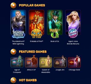 Yukon Gold Casino desktop slots variety screenshot showing slot games and categories – tested