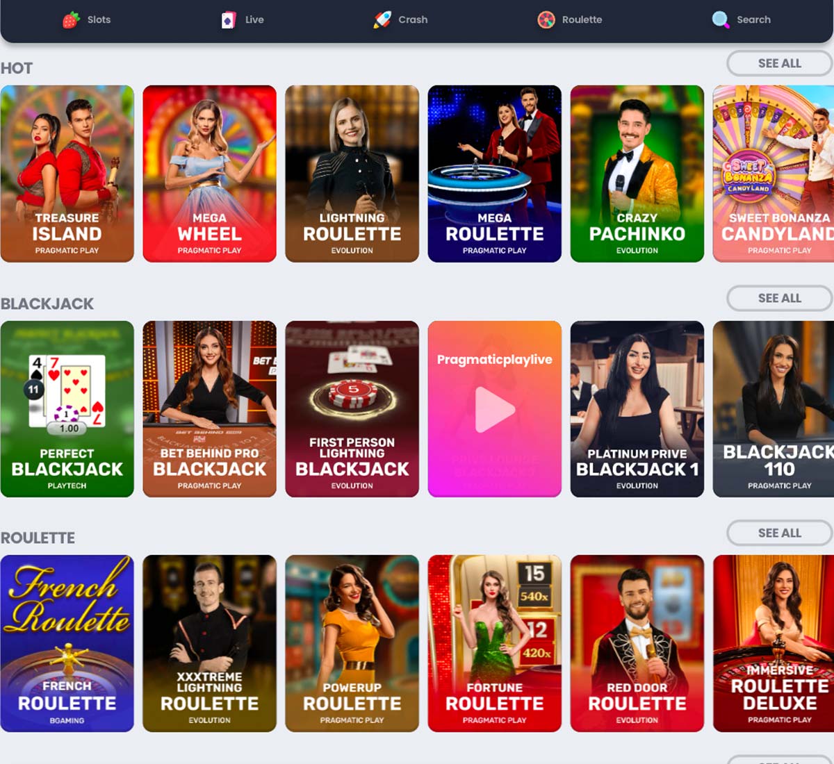 croco slots casino live casino games collection review