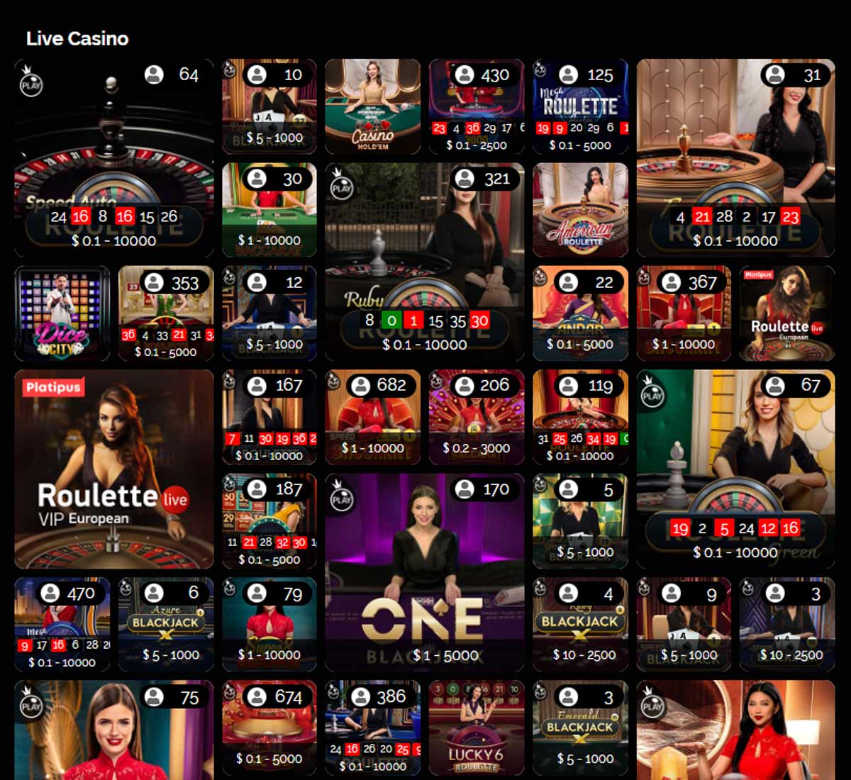 GratoWin casino live casino games collection review