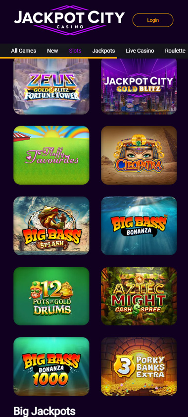 JackpotCity Casino mobile slots preview screenshot showing top games – tested JackpotCity Casino mobile slots preview screenshot showing top games – tested