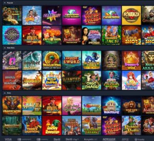 Novibet Casino desktop homepage screenshot showing main navigation menu, featured promotions and highlighted casino games - tested