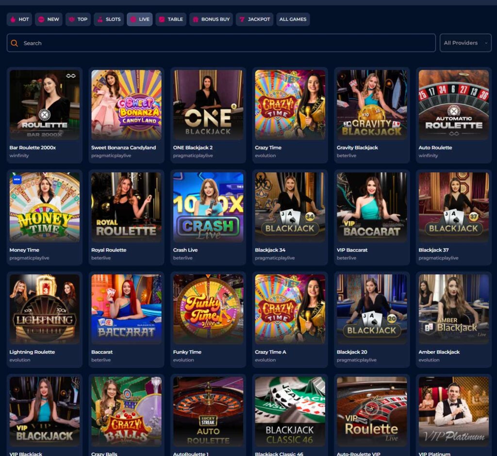 Axe Casino desktop live casino screenshot showing real-dealer tables including roulette, blackjack and baccarat with lobby navigation - tested