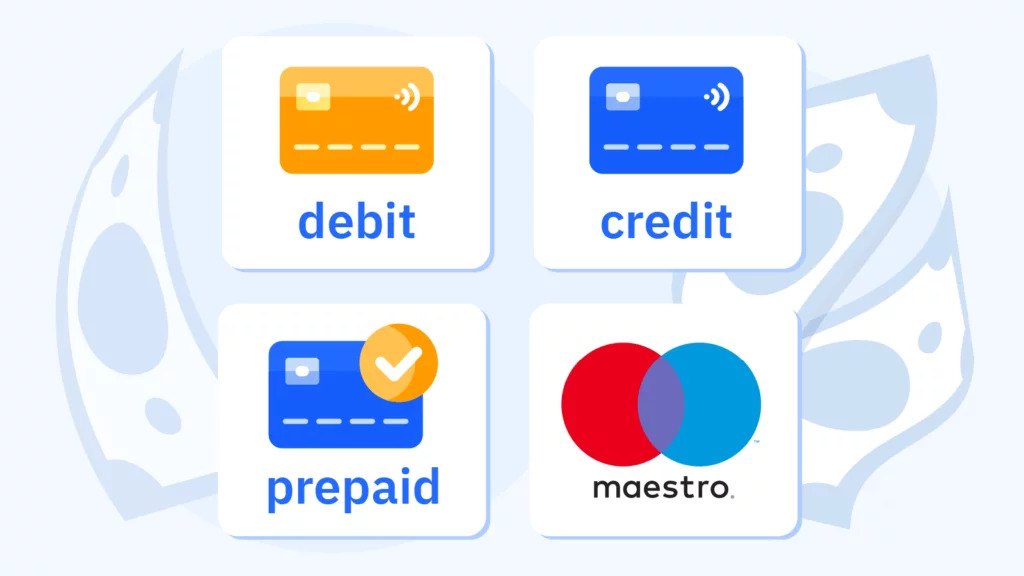 Chart showing Mastercard debit accepted at 100% of Irish casinos, credit cards banned at 50%, prepaid blocked at 40%, and Maestro being phased out since July 2023