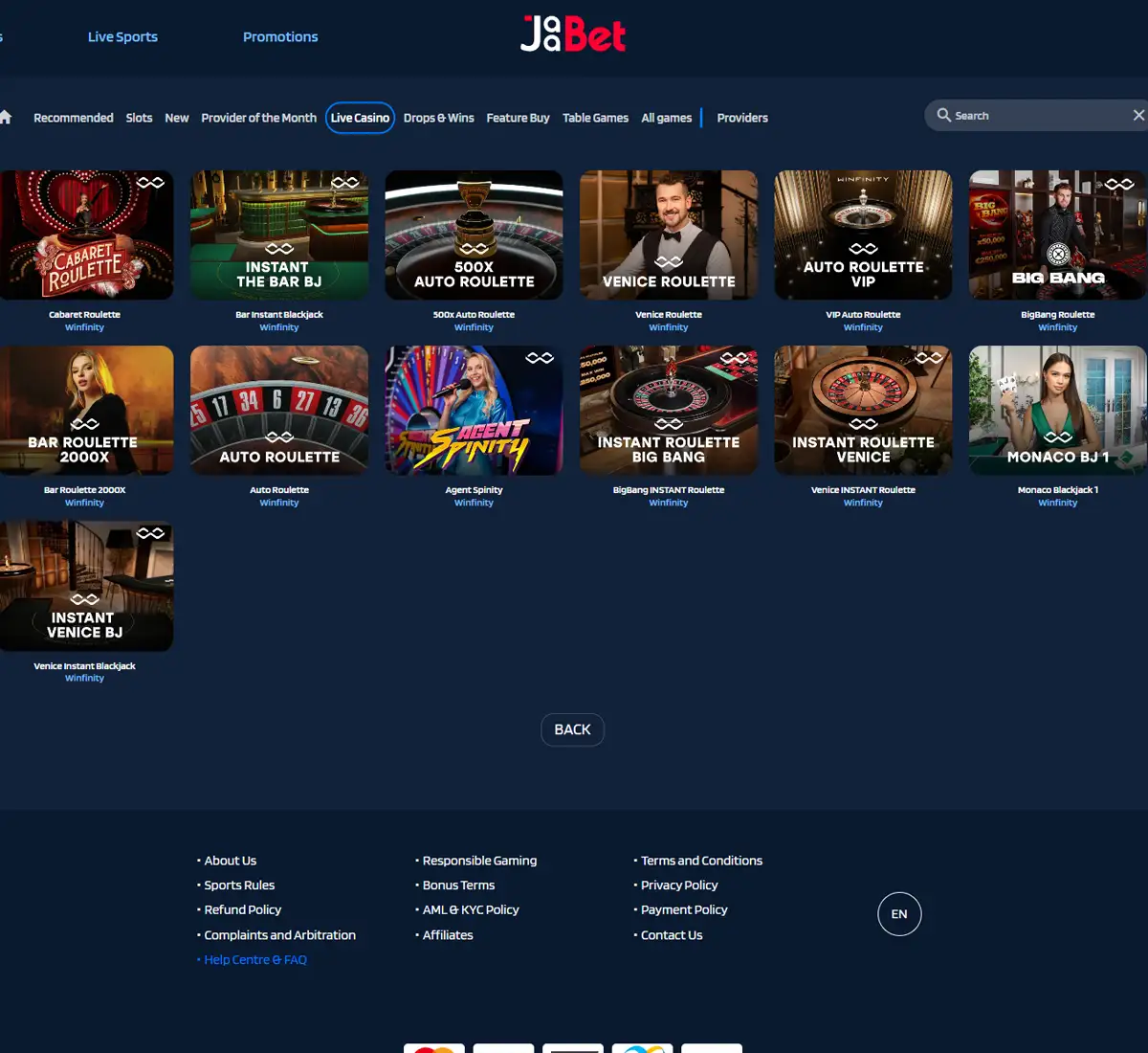 Jaabet Casino desktop live roulette screenshot showing real dealer roulette table, betting layout and live casino interface   tested