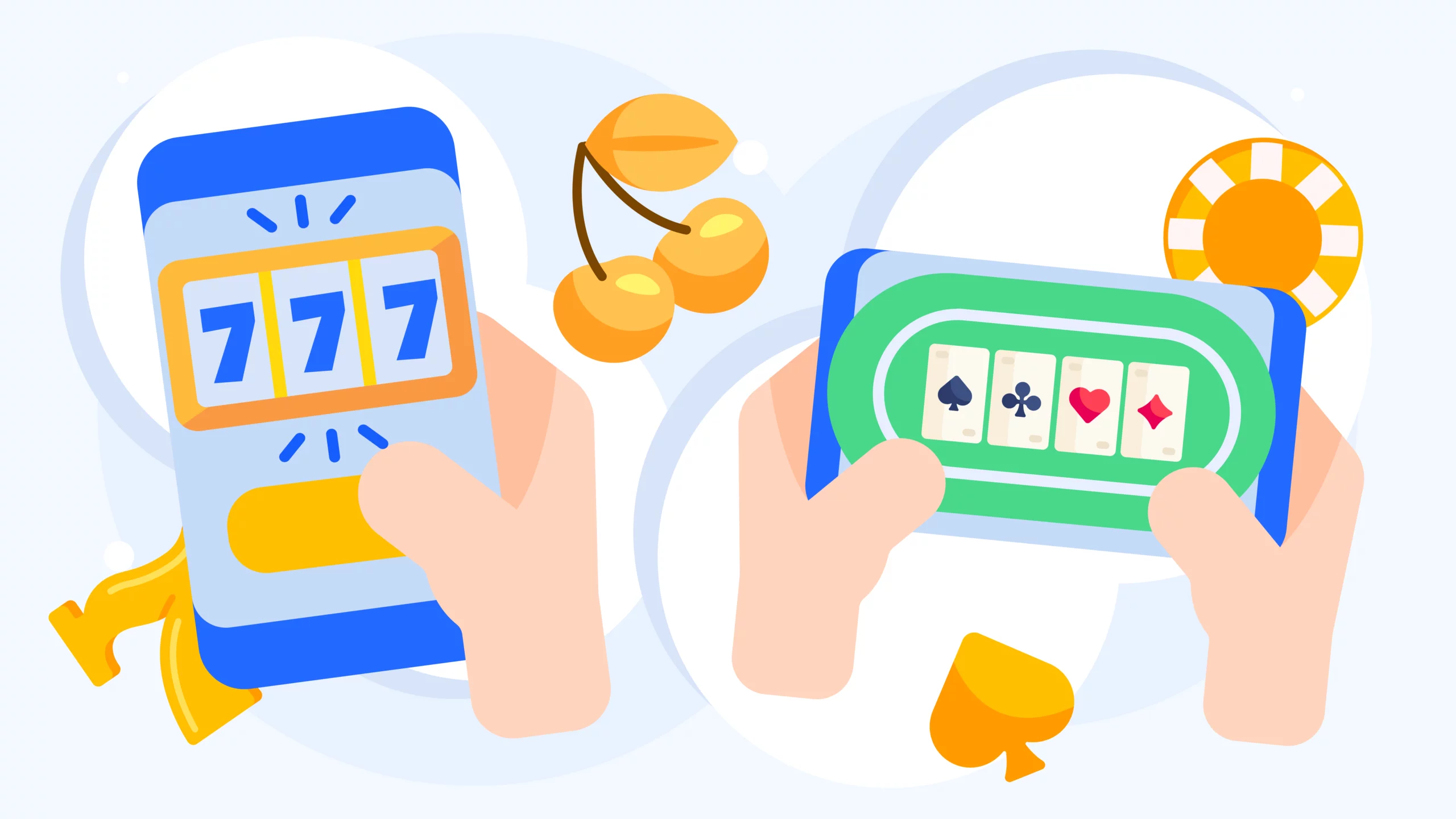 Comparison showing mobile casino portrait mode best for slots and lobby browsing versus landscape mode optimal for table games and live dealer with screen real estate differences