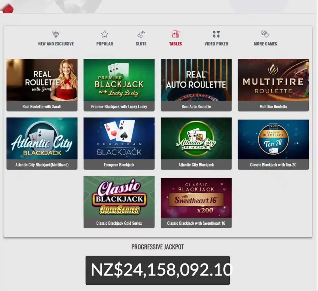Platinum Play Casino desktop table games screenshot displaying blackjack, roulette and baccarat tables with filters and lobby navigation - tested