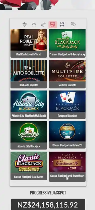 Platinum Play Casino mobile table games screenshot showing blackjack, roulette and baccarat thumbnails, betting interface and mobile lobby navigation - tested