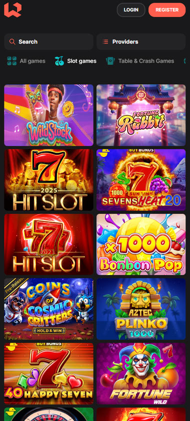 Wettson Casino mobile slots screenshot showing slot game categories, featured titles and navigation on smartphone interface   tested
