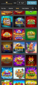 Casino Kingdom mobile slots variety screenshot displaying featured slots, categories and touch-optimized navigation - tested
