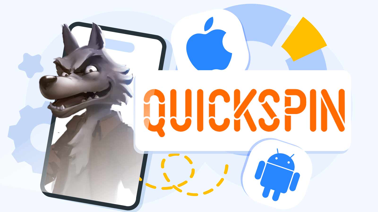 Smartphone and tablet displaying Quickspin casino games with mobile-optimized interface for Irish players on iOS and Android devices